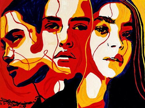 Write Your Story III – Becoming in the Mirror of Resistance (Original Series – Hand Painted) by Juca Maximo, Painting for Sale on Select