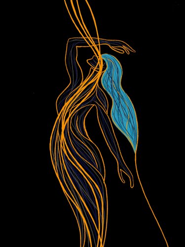 Energy XXV – The Blue Flow (Limited Edition 1/9 – Work painted by hand) by Juca Maximo, Painting for Sale on Select