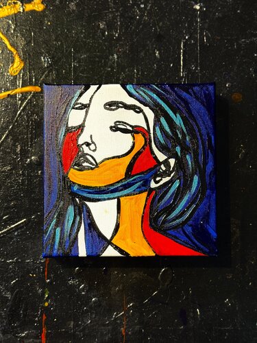 Portrait Gesture – Small II (Original Contemporary Painting) by Juca Maximo, Painting for Sale on Select