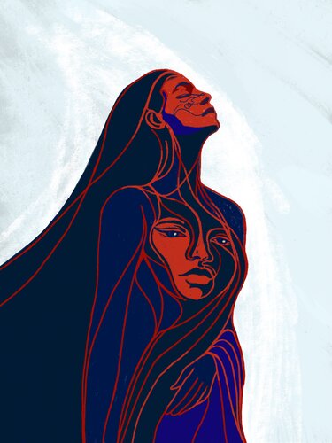 Skin That I Feel III – The Woman Within Her (Limited Edition 1/9 – Hand-Painted Artwork) by Juca Maximo, Painting for Sale on Select