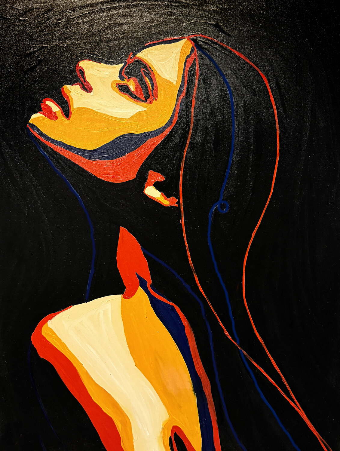 Intense II – The Moment Before the Cry (Original Series – Hand Painted) Juca Maximo Original painting for sale