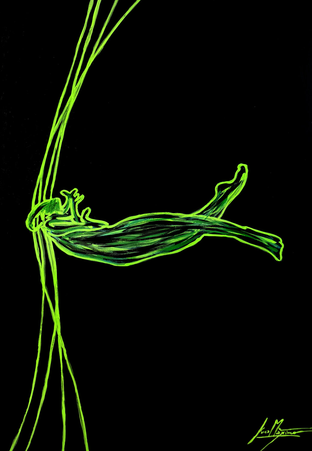 Gravity VI — Entwined in the Pull (Limited Edition, Hand-Painted 1/9) Juca Maximo Original painting for sale