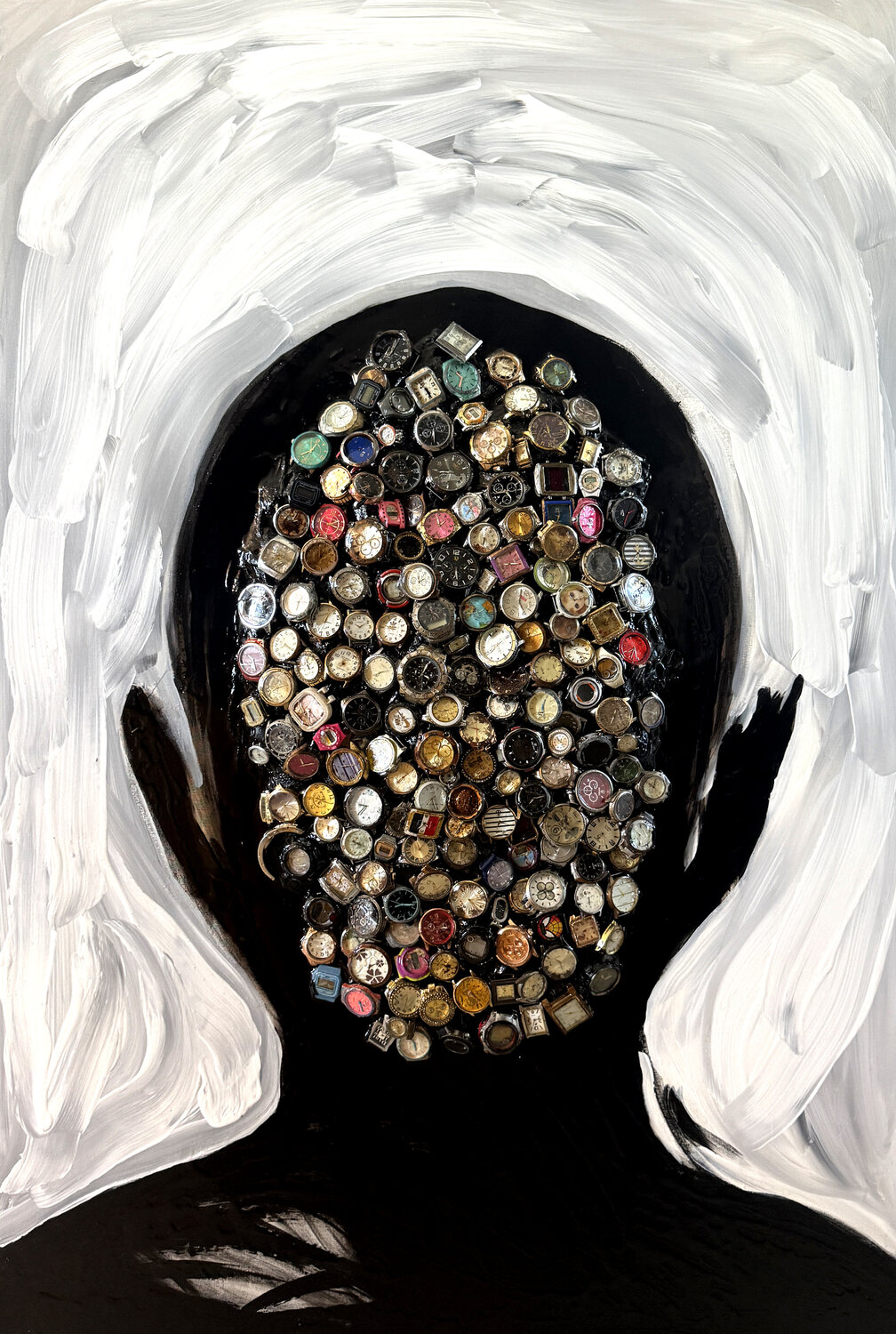 Absence – Time | Original Mixed Media Juca Maximo Original painting for sale