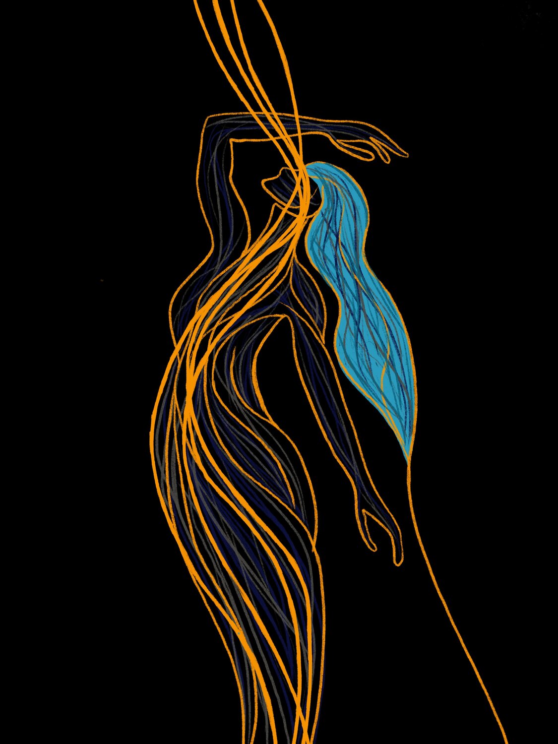Energy XXV – The Blue Flow (Limited Edition 1/9 – Work painted by hand) Juca Maximo Original painting for sale