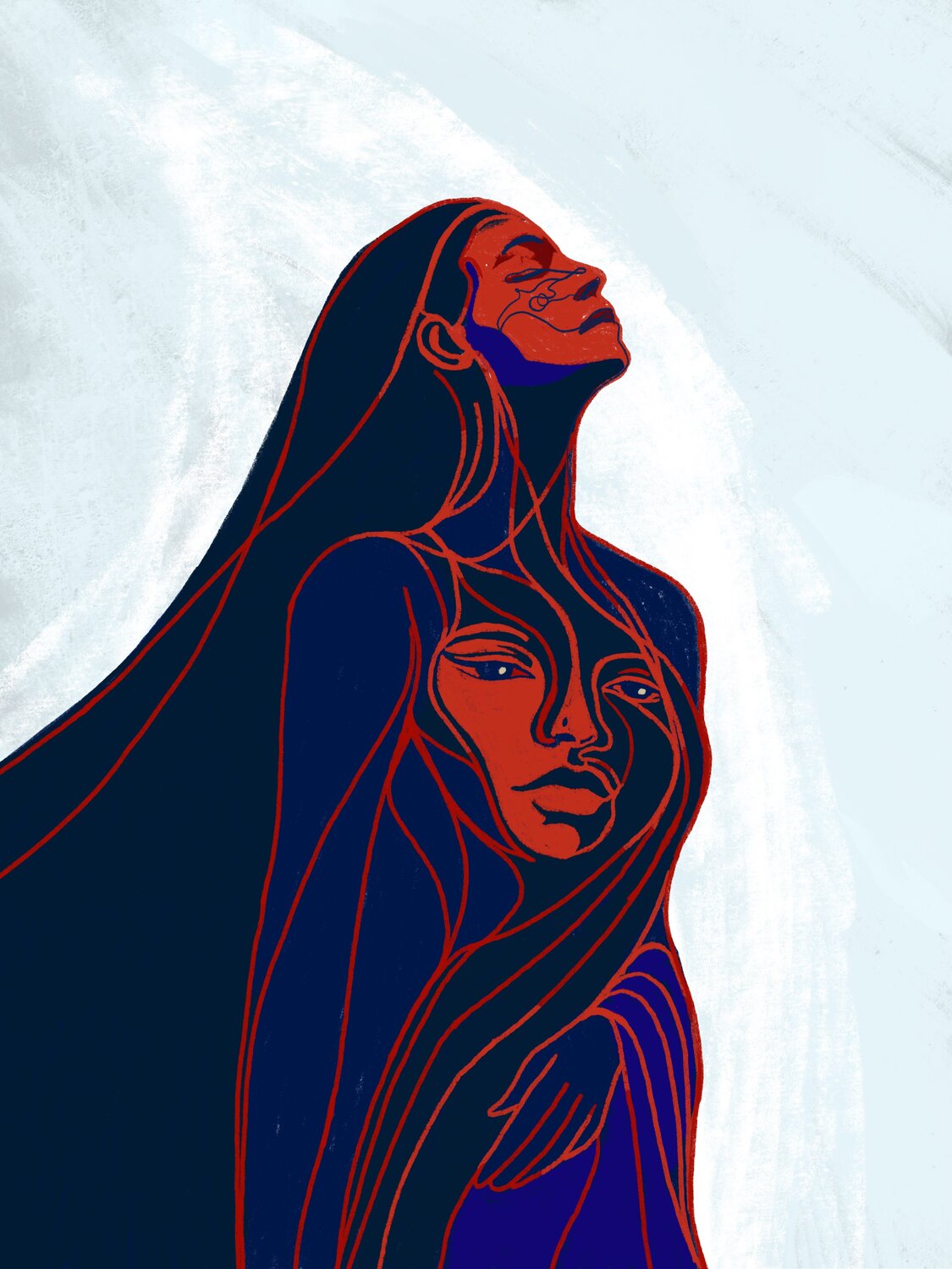 Skin That I Feel III – The Woman Within Her (Limited Edition 1/9 – Hand-Painted Artwork) Juca Maximo Original painting for sale