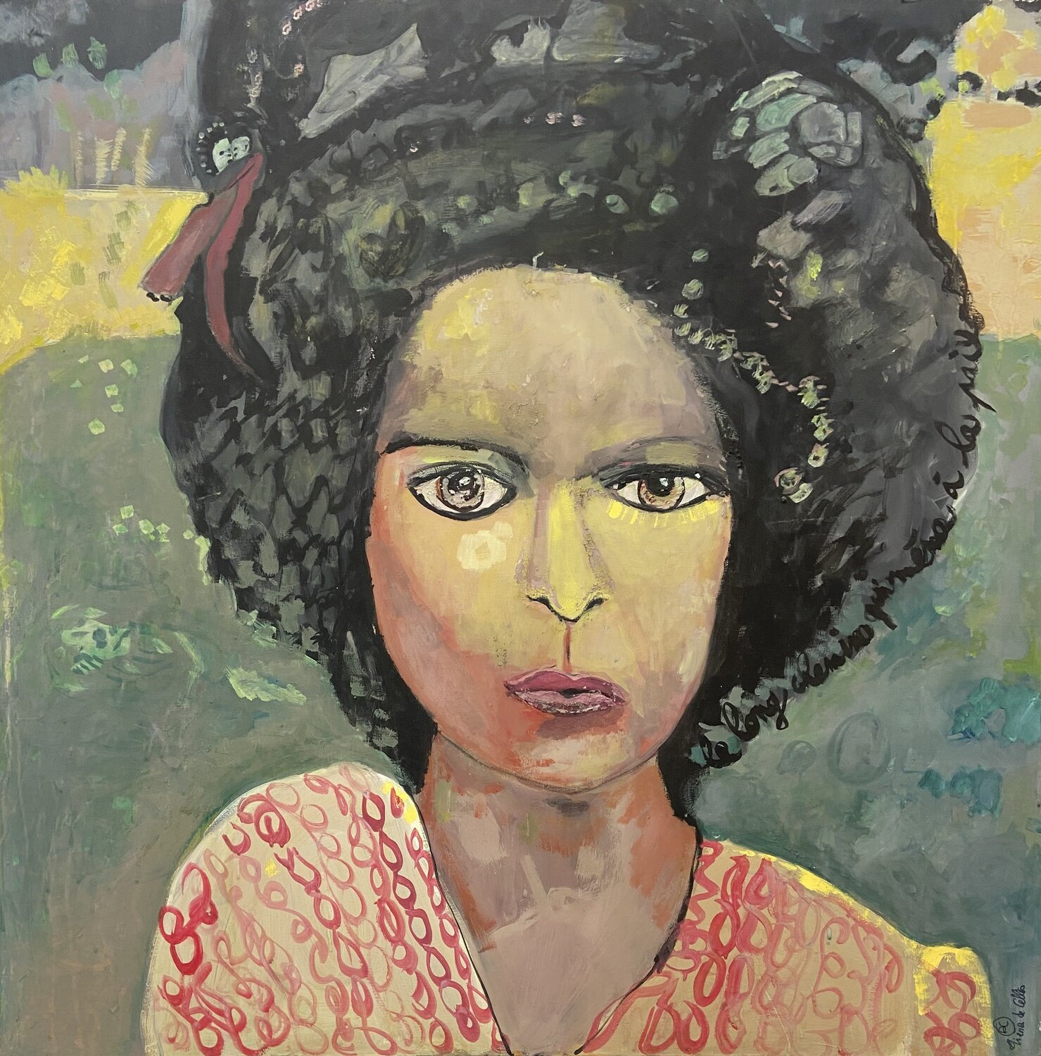 Les idéaux flamboyants Aliénor de Cellès Original painting for sale