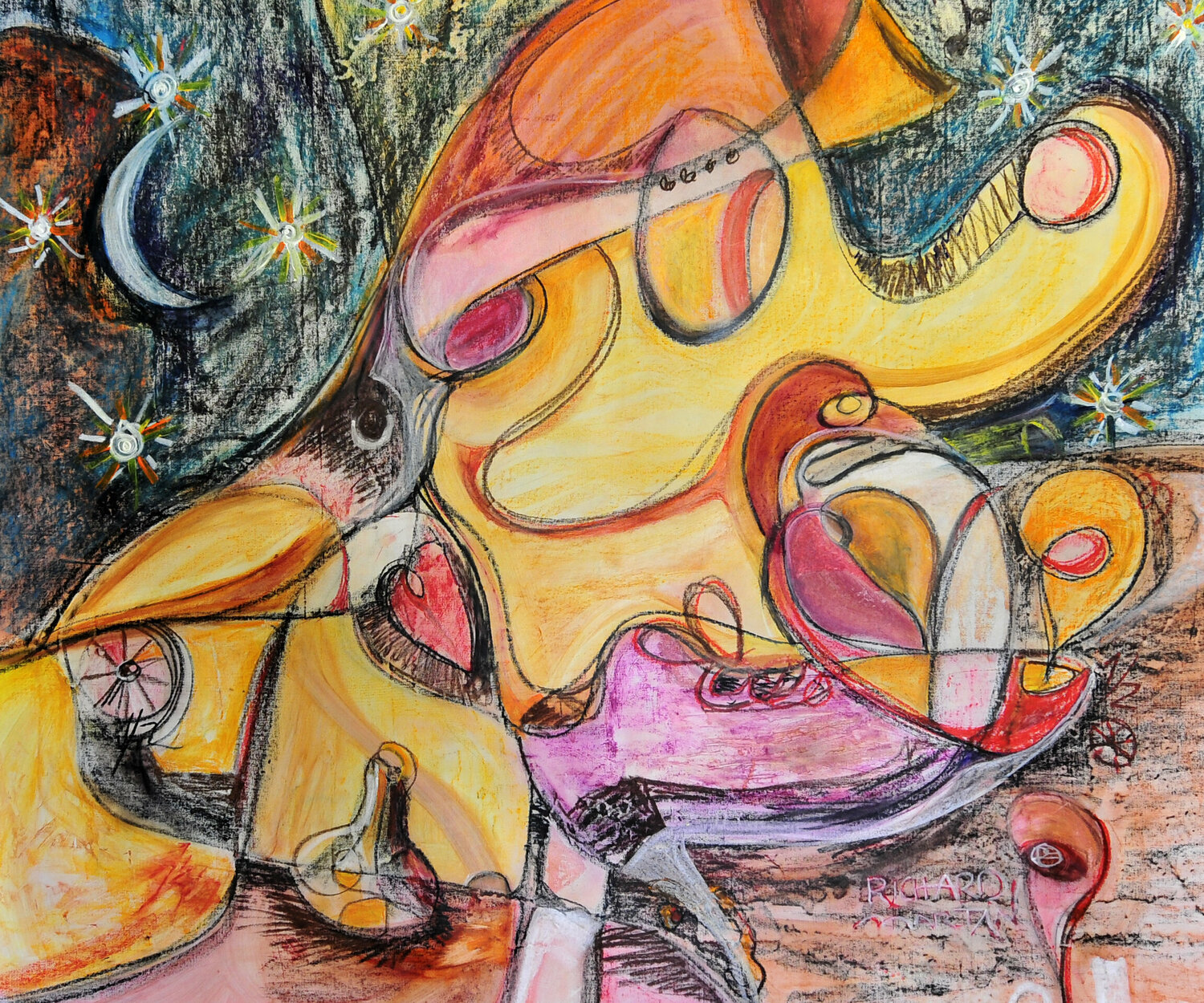 Hiperrealidad - curvisme 410 Richard Martin Original painting for sale