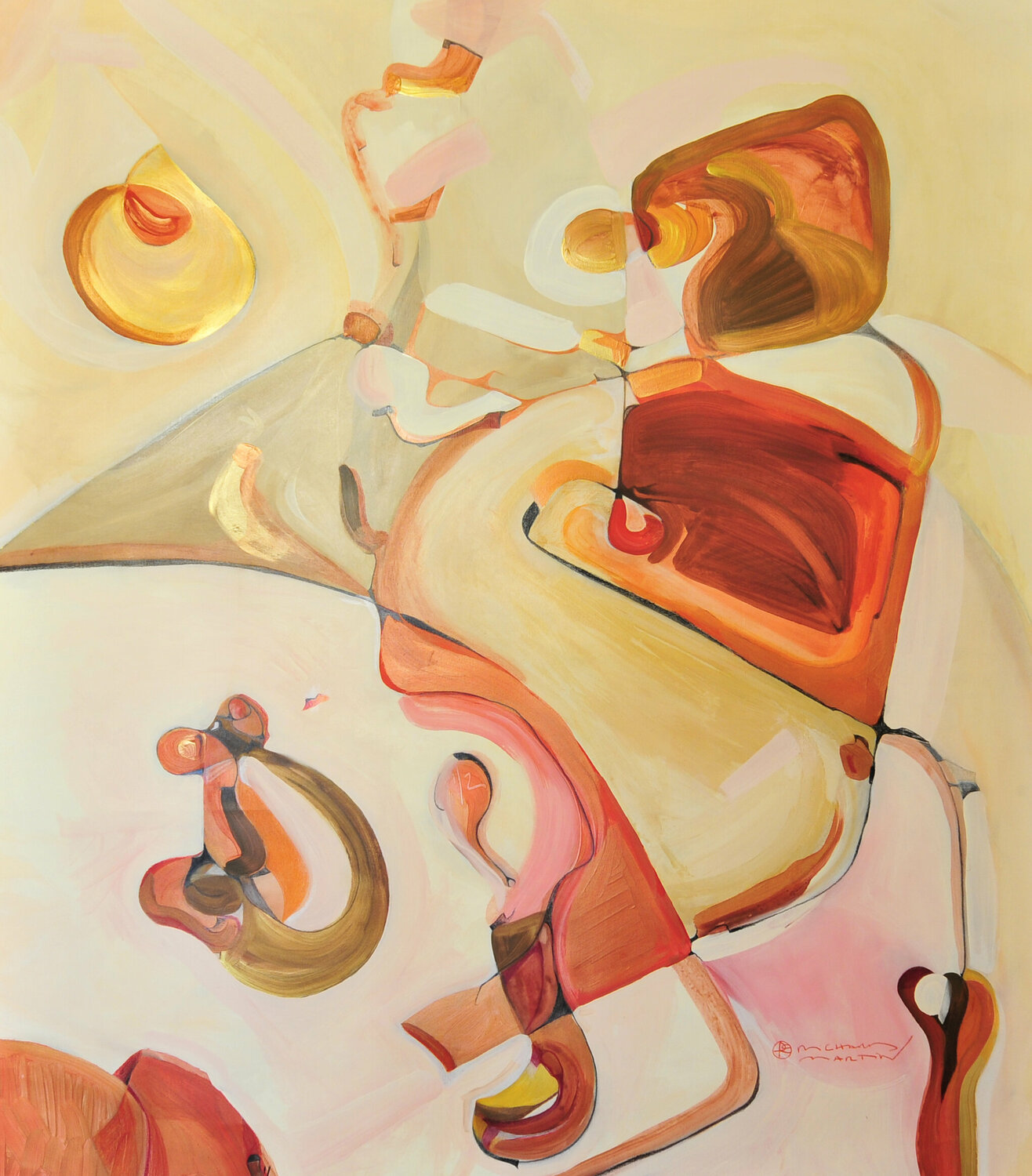 © Curvisme 428 Richard Martin Original painting for sale