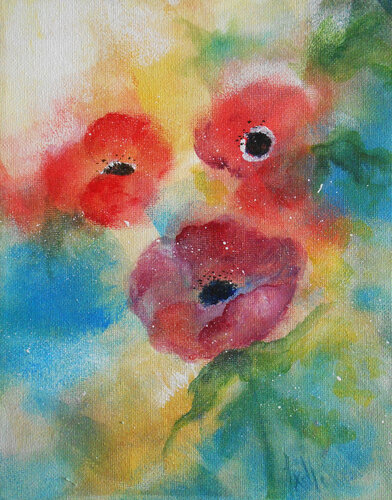 Anémones 3 by Axelle Bosler, Painting for Sale on Select