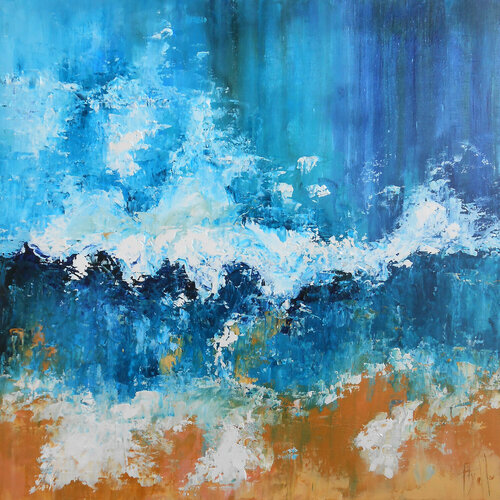 Vagues (Série Atlantique -IV) by Axelle Bosler, Painting for Sale on Select
