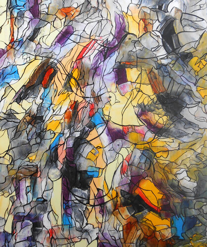 Le Chant des Évasions - Série : “Failles & Énergies” by Axelle Bosler, Painting for Sale on Select
