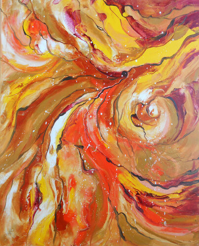 "Naissance d’une étoile" série "Cartographies intérieures" by Axelle Bosler, Painting for Sale on Select