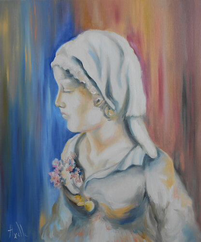 Grâce en bleu by Axelle Bosler, Painting for Sale on Select