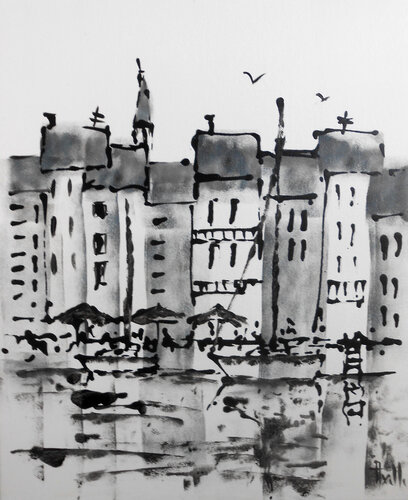 Honfleur von Axelle Bosler, Malerei kaufen auf Select