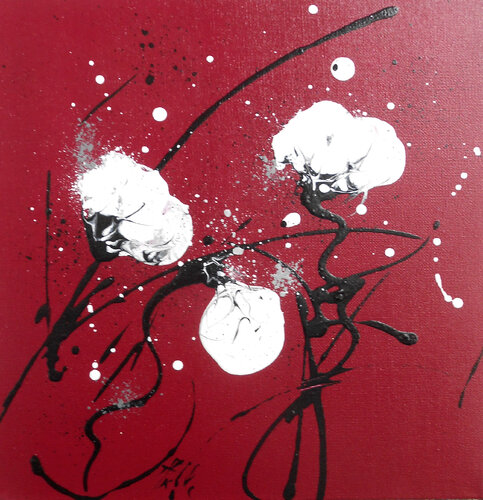 Pavots blancs von Axelle Bosler, Malerei kaufen auf Select