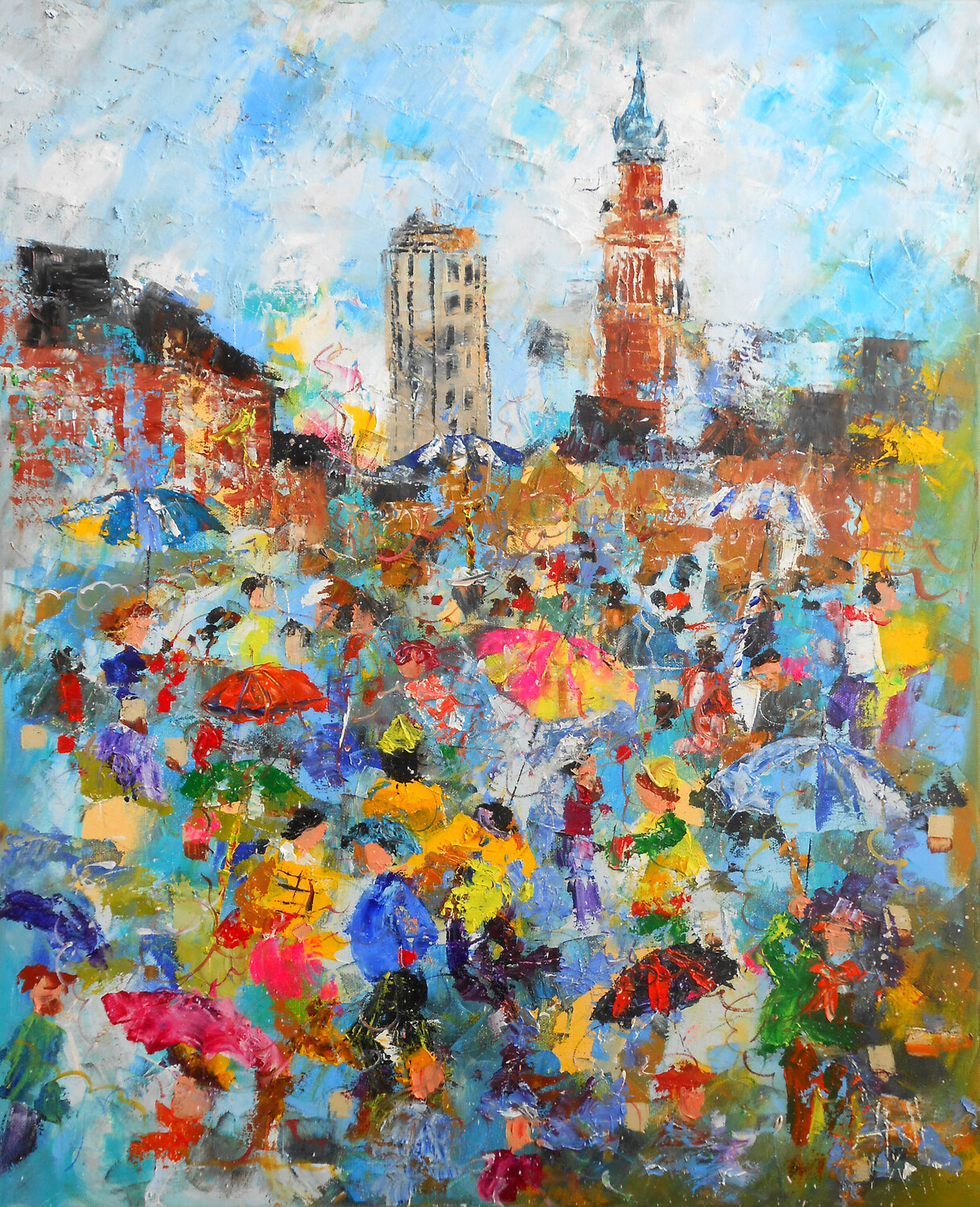 Carnaval à Dunkerque Axelle Bosler Original painting for sale