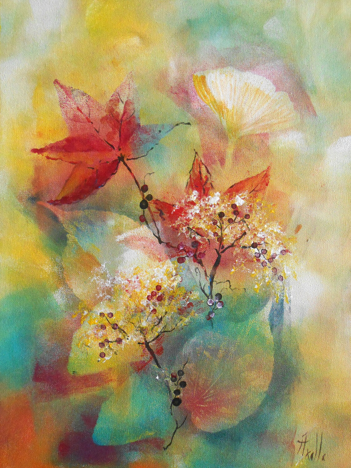 Nature automnale Axelle Bosler Original painting for sale