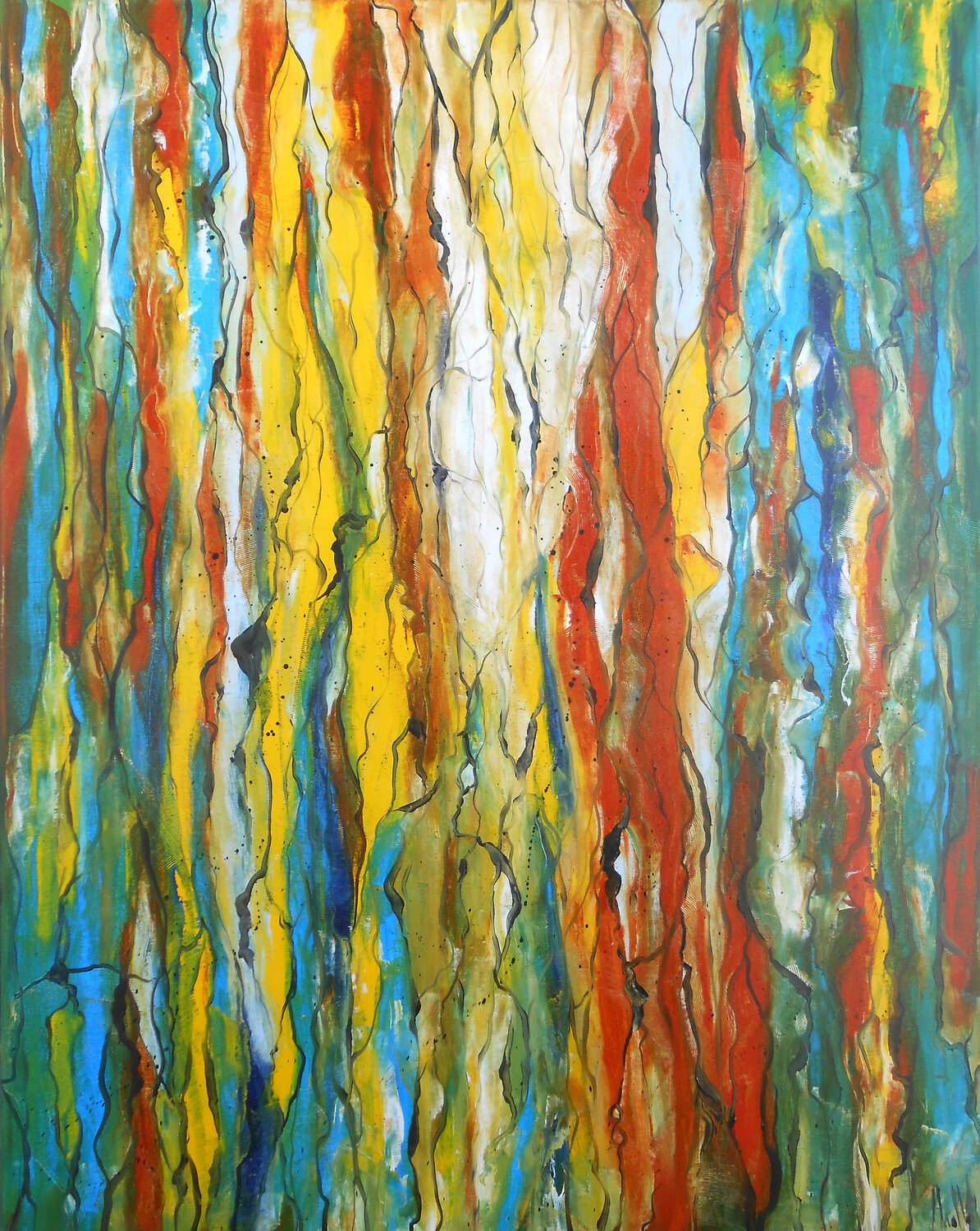 Failles de Lumière - Série : “Failles & Énergies” Axelle Bosler Original painting for sale
