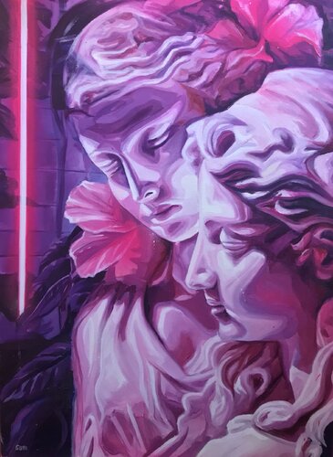 Dual passion by Sheila González, Painting for Sale on Select