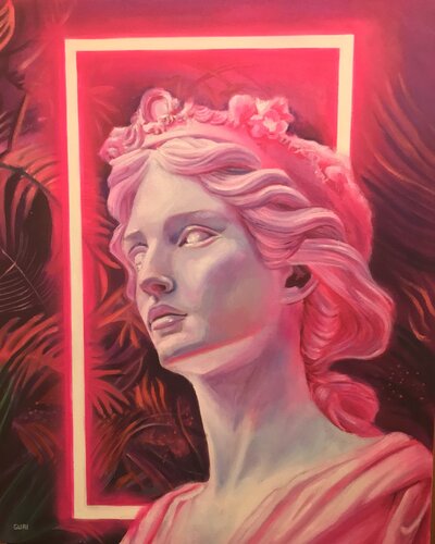 Neon Goddess by Sheila González, Painting for Sale on Select