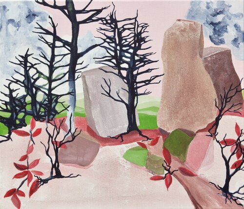 Les roches grises by Vincent Gabin, Painting for Sale on Select