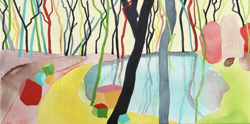 Reflets silencieux by Vincent Gabin, Painting for Sale on Select