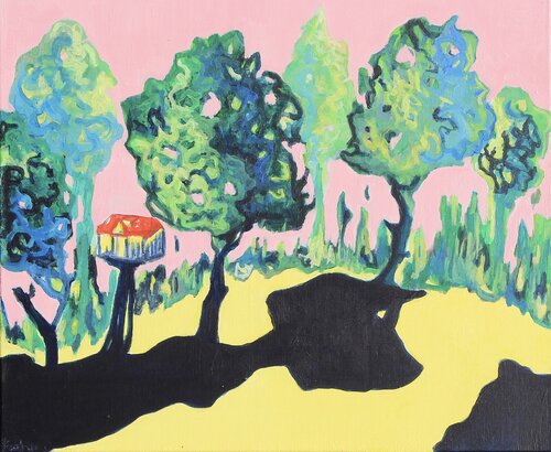 La cabane à oiseaux by Vincent Gabin, Painting for Sale on Select