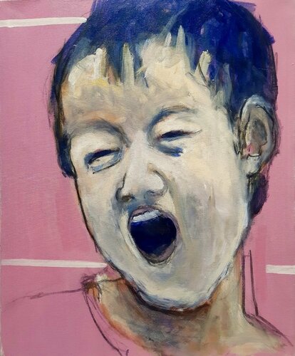 A plein poumons by Vincent Gabin, Painting for Sale on Select