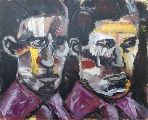 Les frères jumeaux by Vincent Gabin, Painting for Sale on Select