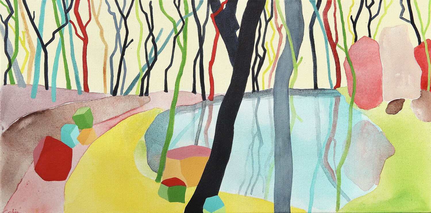 Reflets silencieux Vincent Gabin Original painting for sale