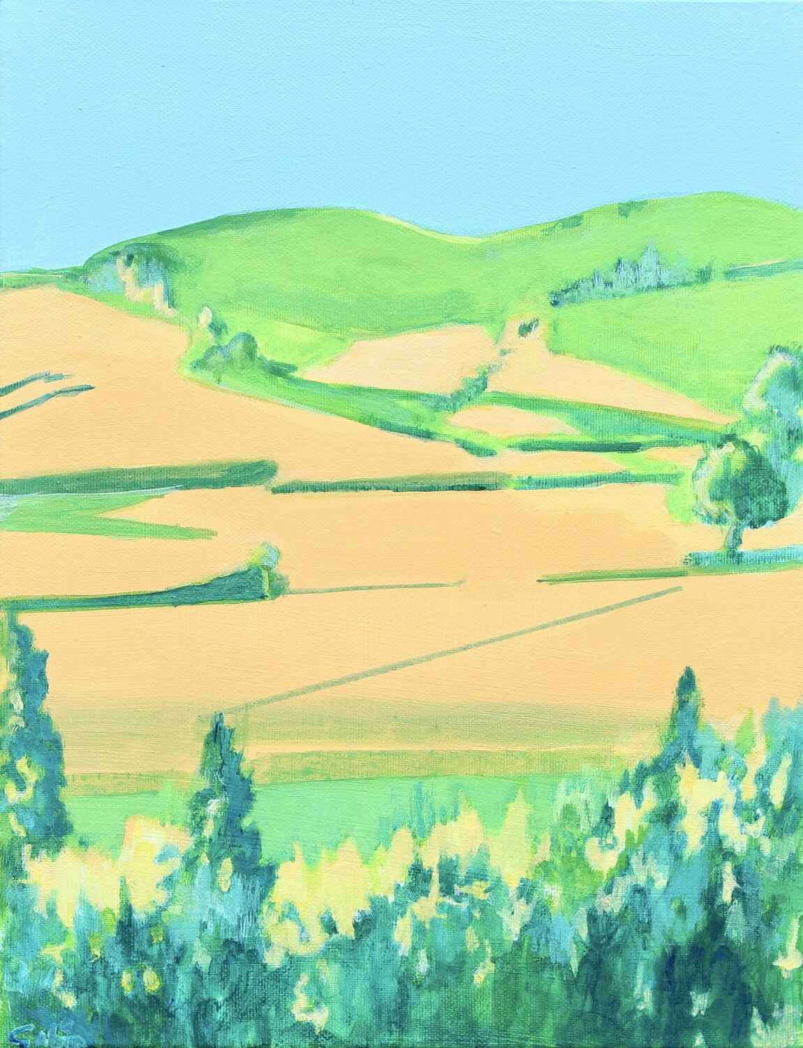 La douce colline Vincent Gabin Original painting for sale