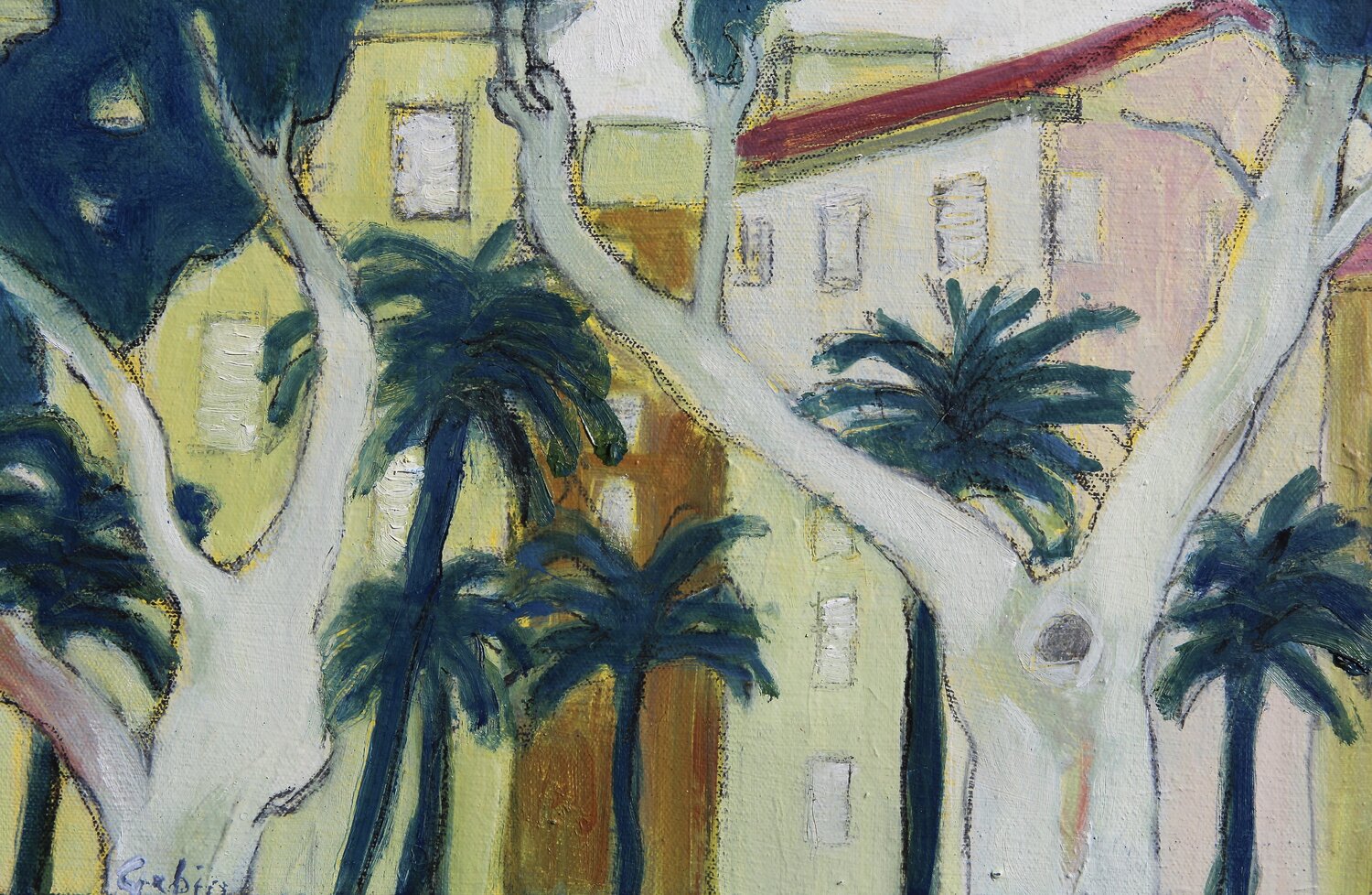 Paysage du sud II Vincent Gabin Original painting for sale