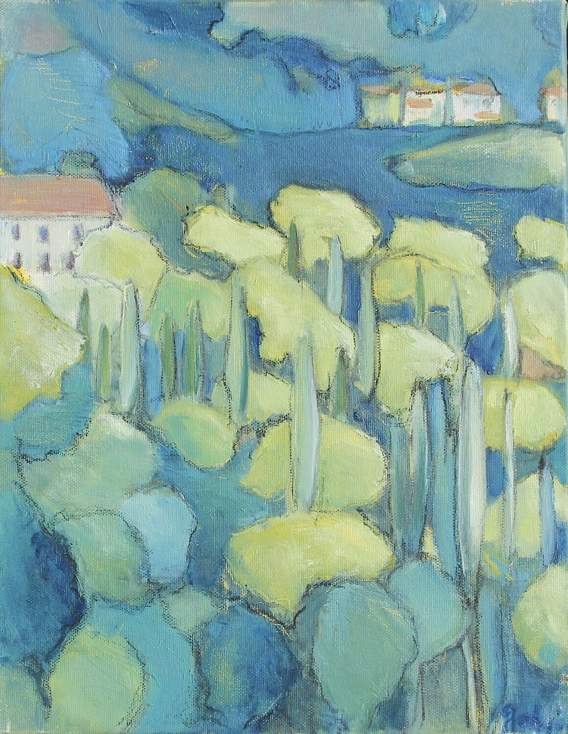 Paysage du sud III Vincent Gabin Original painting for sale