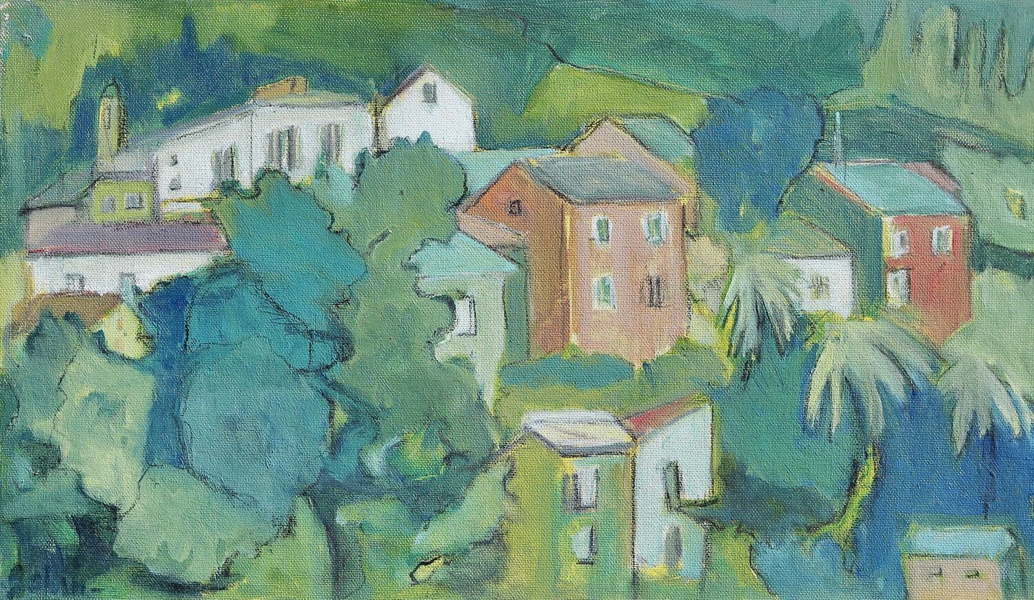 Paysage du sud I Vincent Gabin Original painting for sale