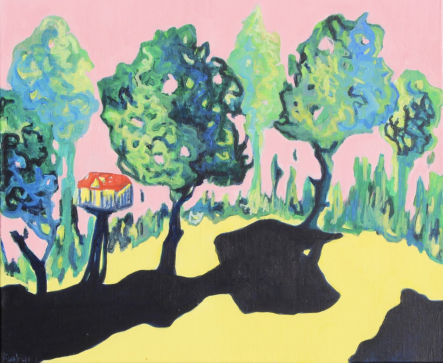 La cabane à oiseaux Vincent Gabin Original painting for sale