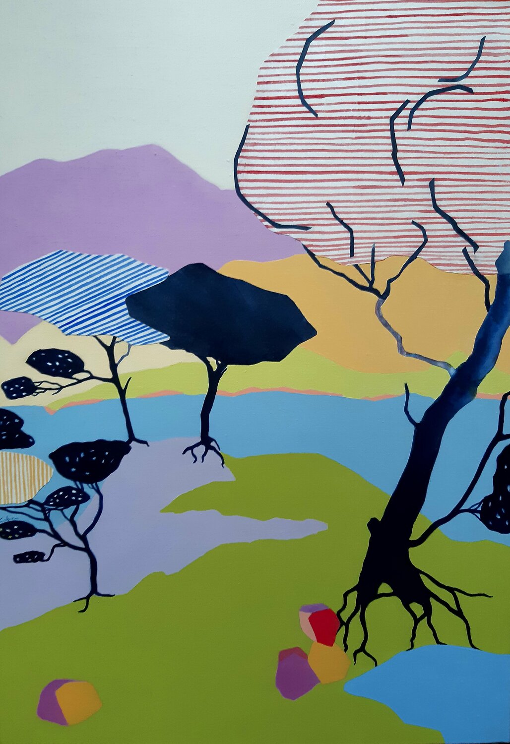 Paysage du sud Vincent Gabin Original painting for sale