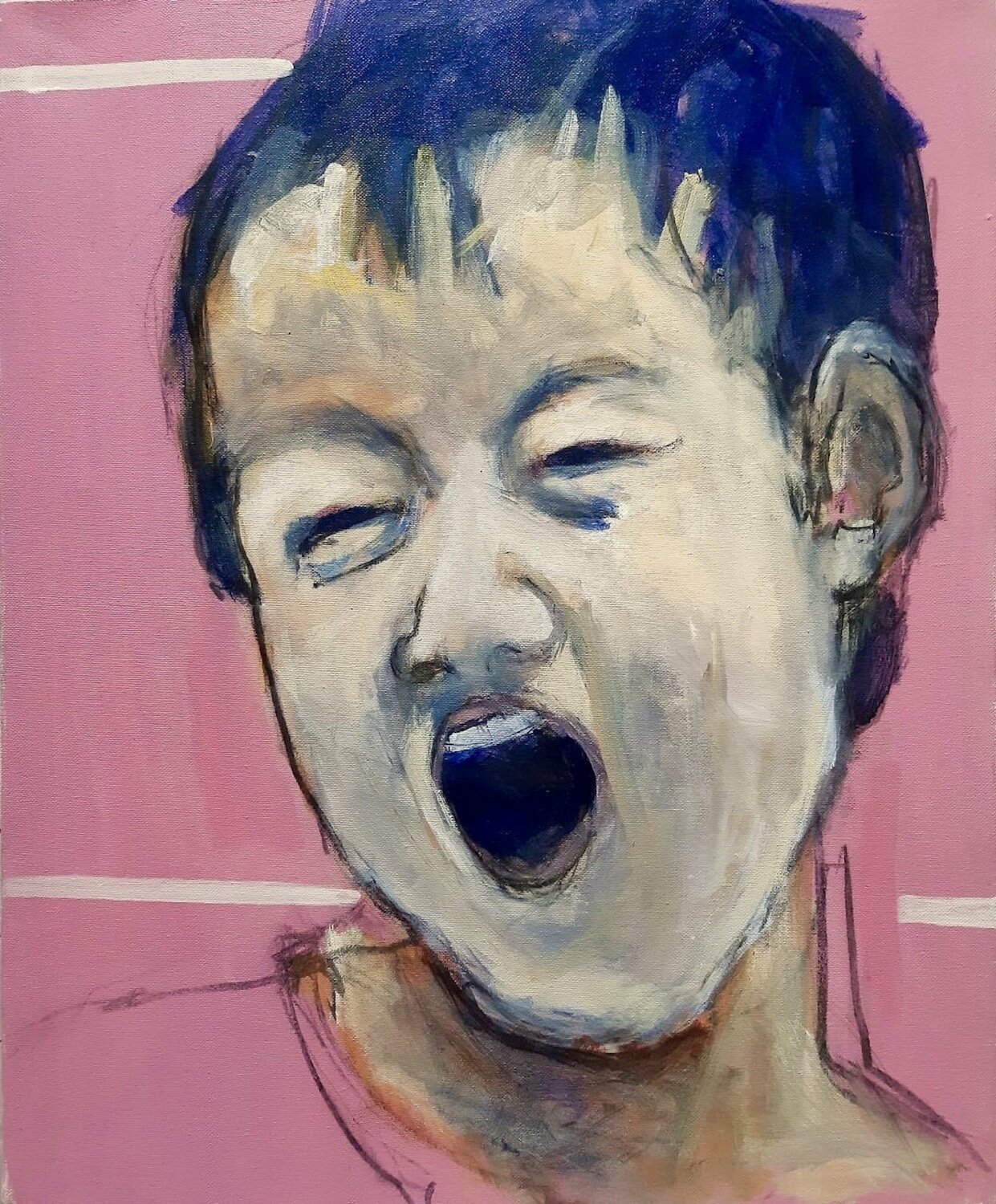 A plein poumons Vincent Gabin Original painting for sale