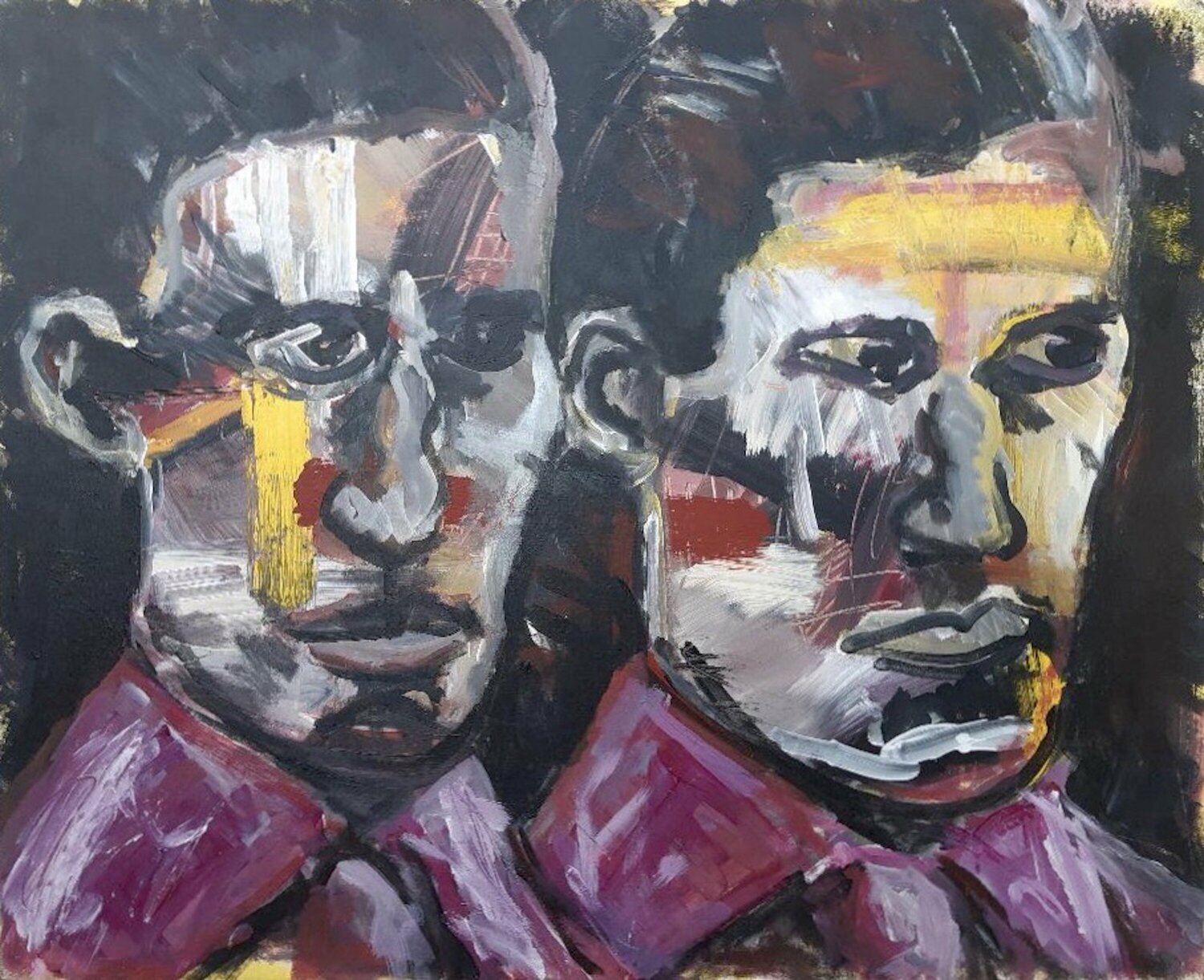 Les frères jumeaux Vincent Gabin Original painting for sale