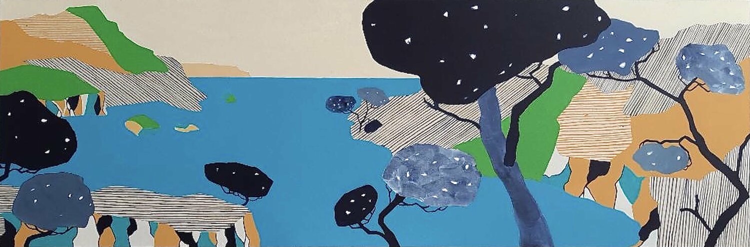 Chaos dans les calanques Vincent Gabin Original painting for sale