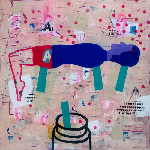 Meditad, malditos by Ángel Celada, Painting for Sale on Select