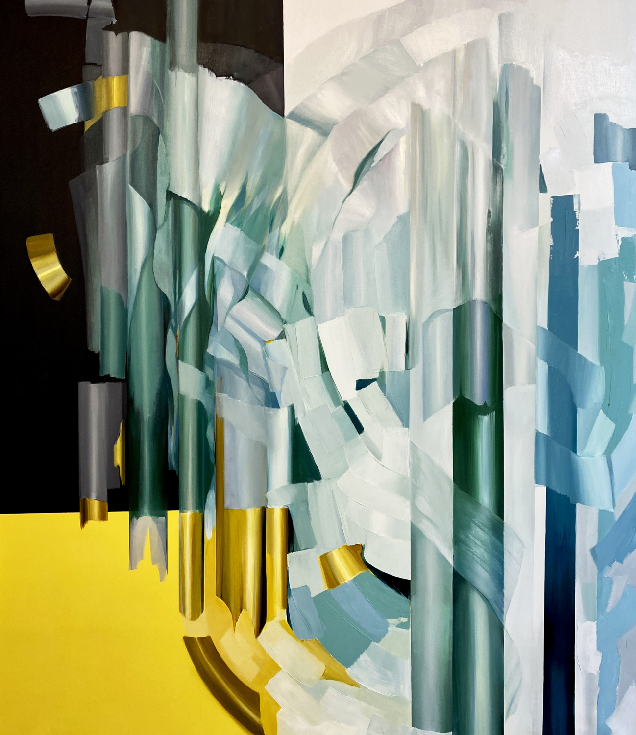 VERDE ORO Laura Porcelli Original painting for sale