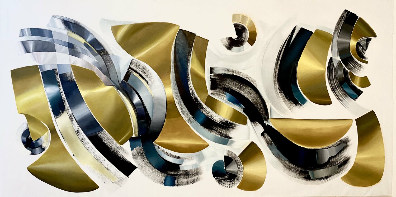 Ecos Dorados Laura Porcelli Original painting for sale