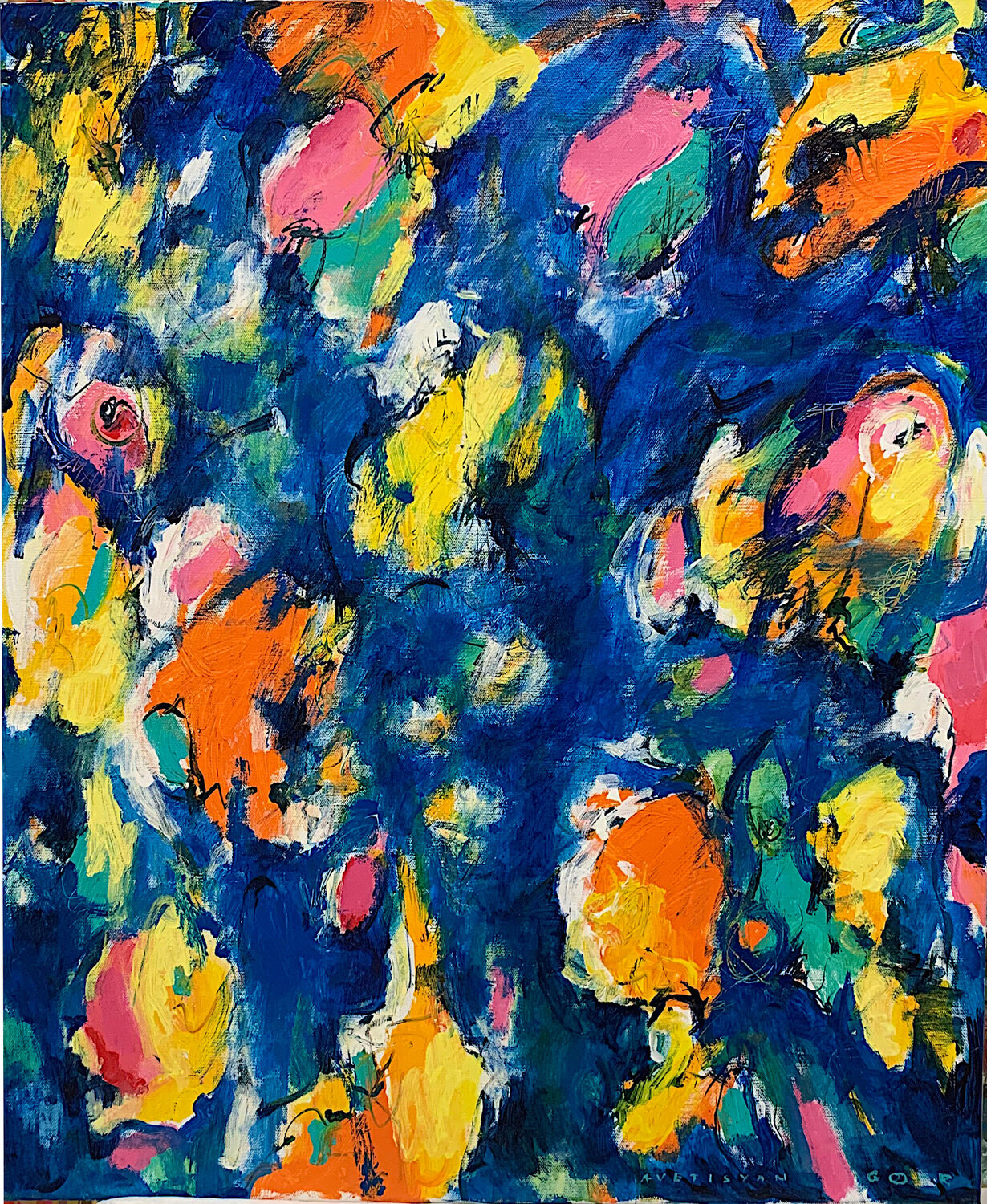 Secret Reality and Fear III Gor Avetisyan Original painting for sale