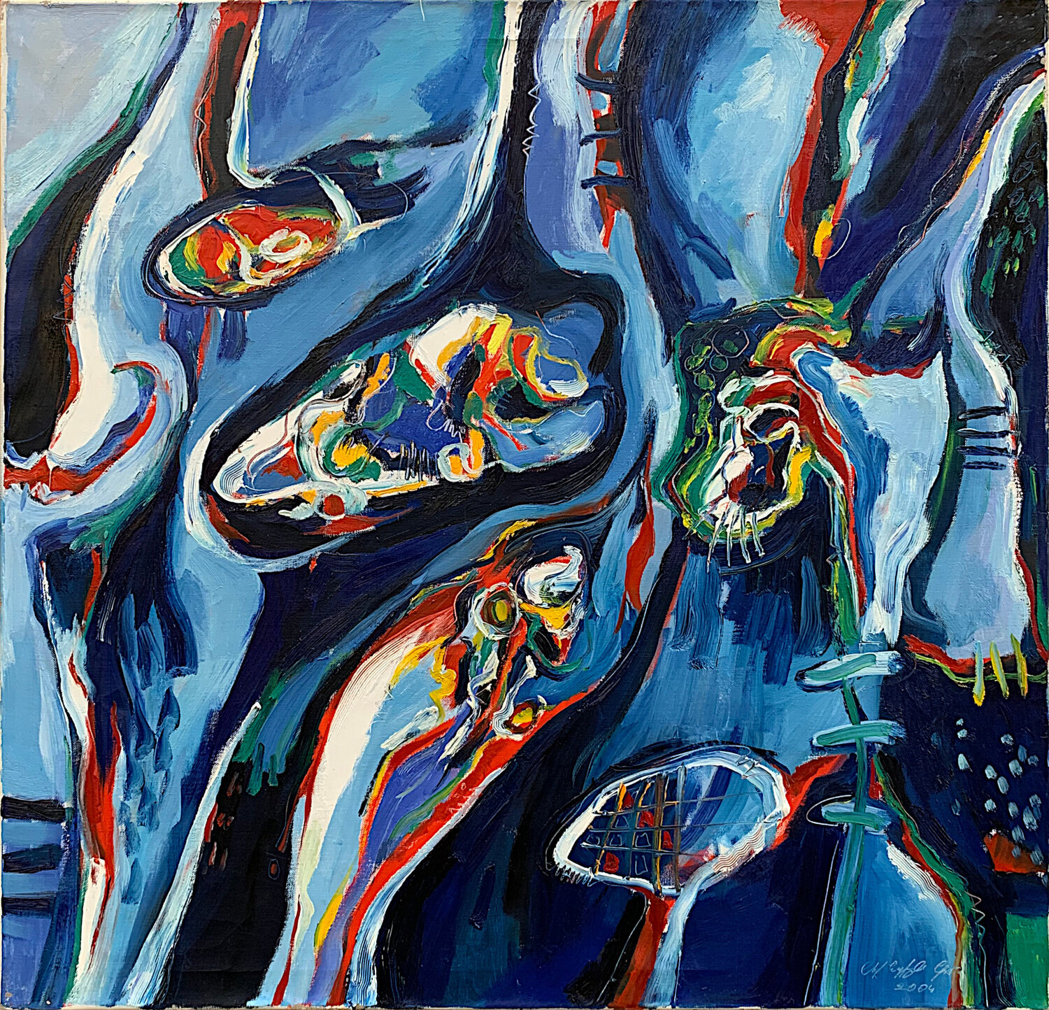 Behind the Garden Wall Gor Avetisyan Original painting for sale