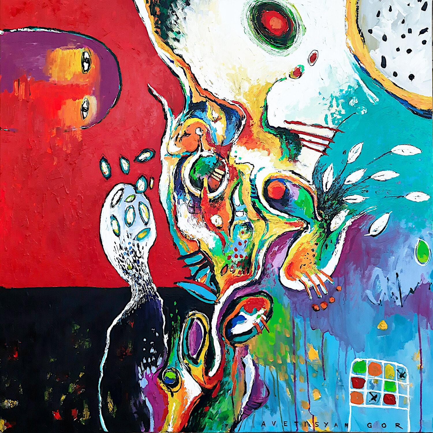 Colourful Night Gor Avetisyan Original painting for sale