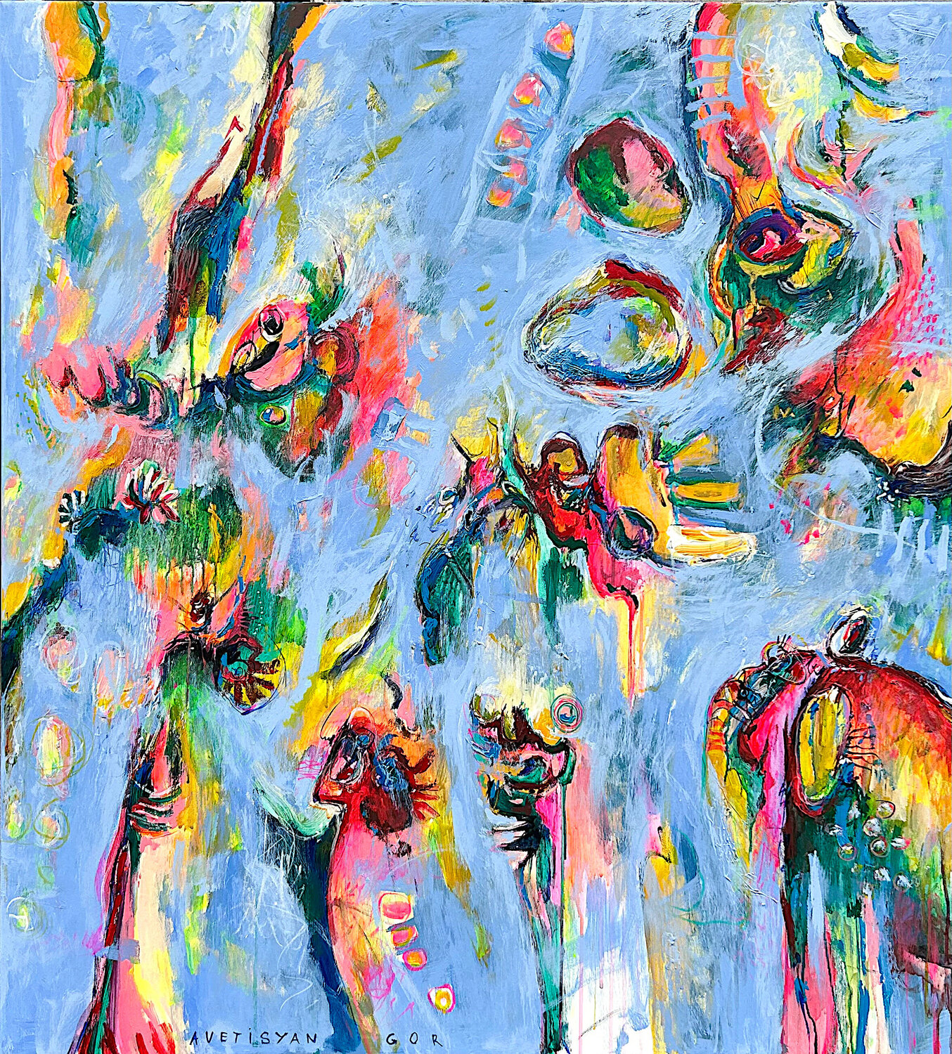 Blossoming Romance Gor Avetisyan Original painting for sale