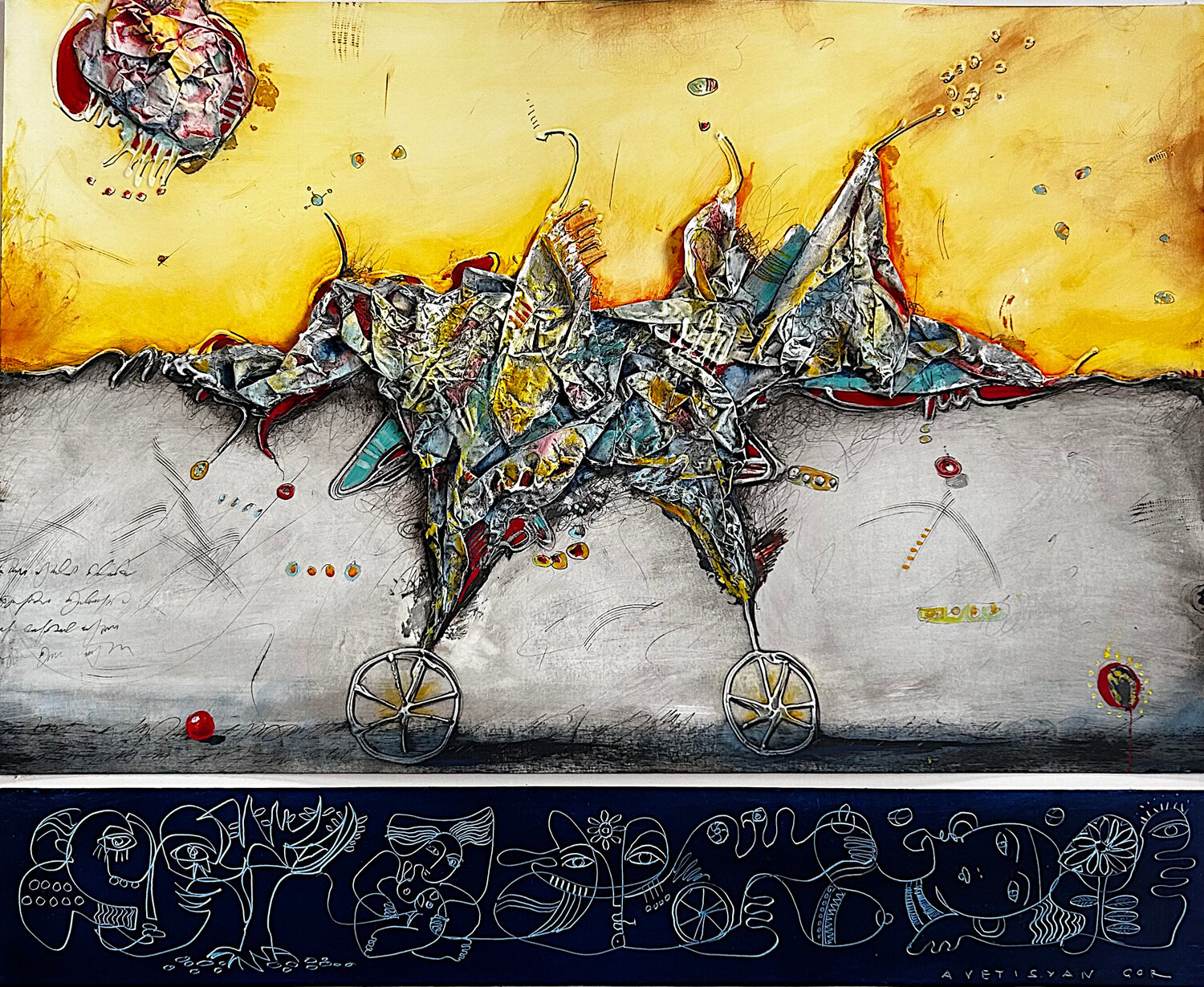 Gor Avetisyan Deeper Present of Life IV Gor Avetisyan Original painting for sale