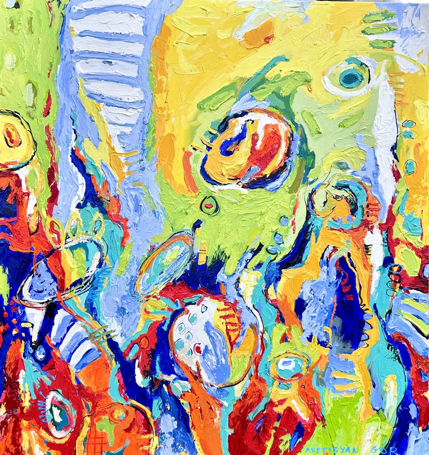 Happy Glory Gor Avetisyan Original painting for sale