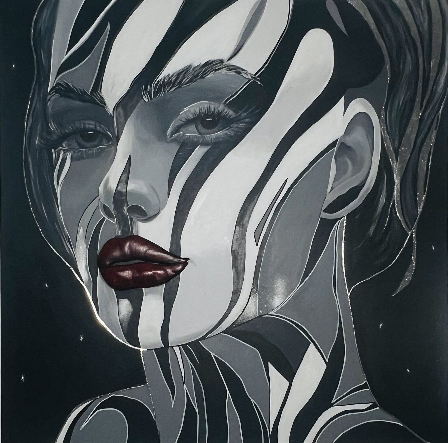 Harmony in Stripes Lana Ritter Original painting for sale