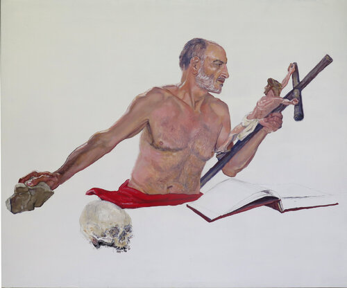 Autorretrato como San Jerónimo by Jesús Manuel Moreno, Painting for Sale on Select
